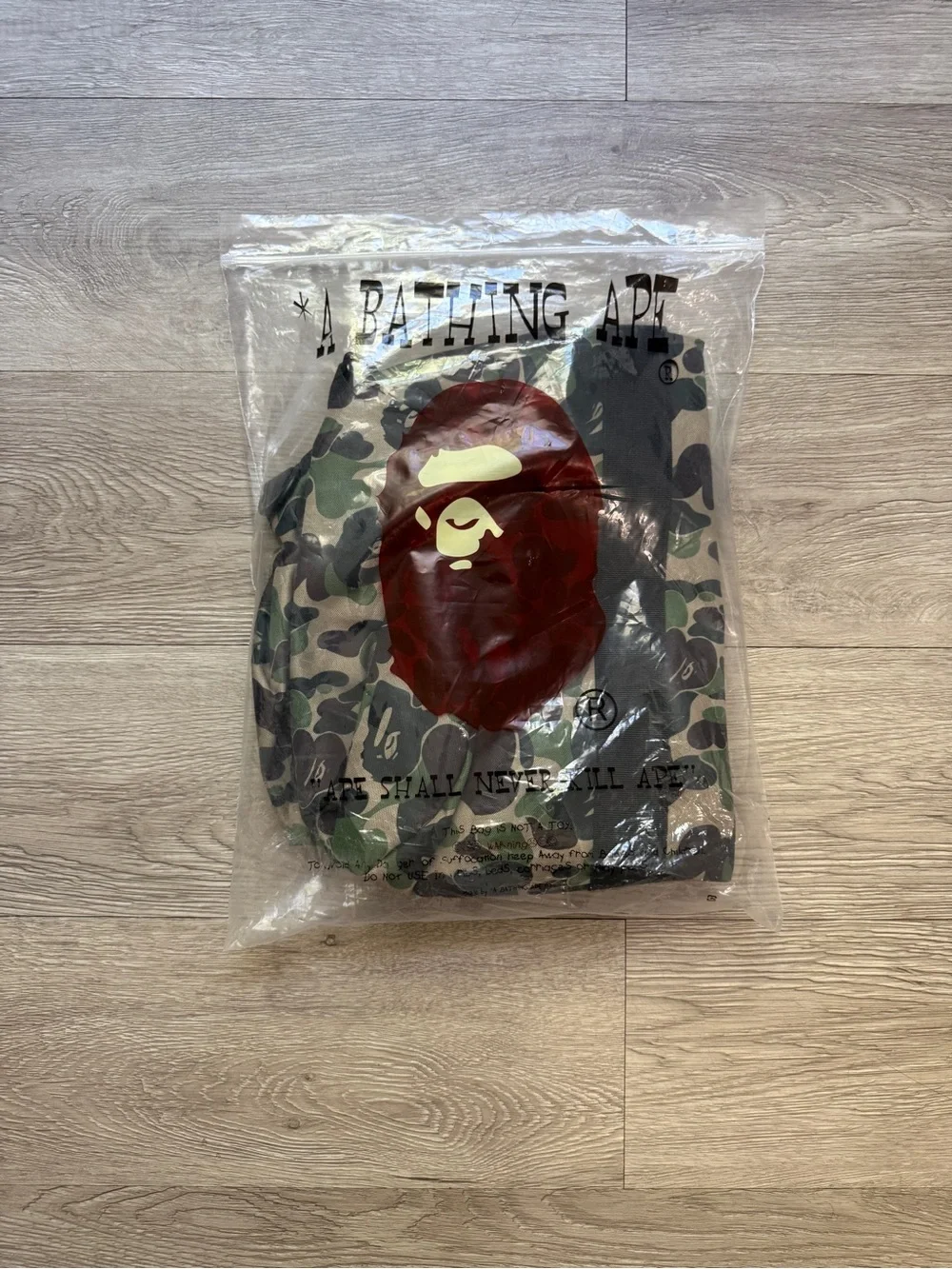 Bape Camo Duffel Bag in Green and Brown with Black Straps